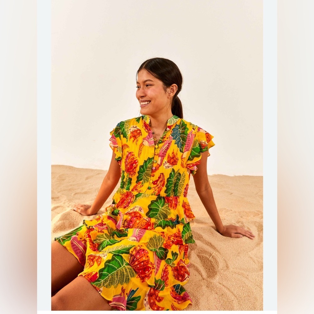 Farm Rio Floral Ruffle Mini Dress - Picture 3 of 7